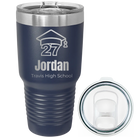 Laser etched navy 30 oz vacuum insulated tumbler with 'Year 2027' design