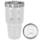 Laser etched white 30 oz vacuum insulated tumbler with 'Year 2027' design