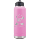 Laser etched light purple 32 oz vacuum insulated water bottle with 'Year 2027' design