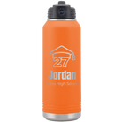 Laser etched orange 32 oz vacuum insulated water bottle with 'Year 2027' design