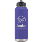Laser etched purple 32 oz vacuum insulated water bottle with 'Year 2027' design