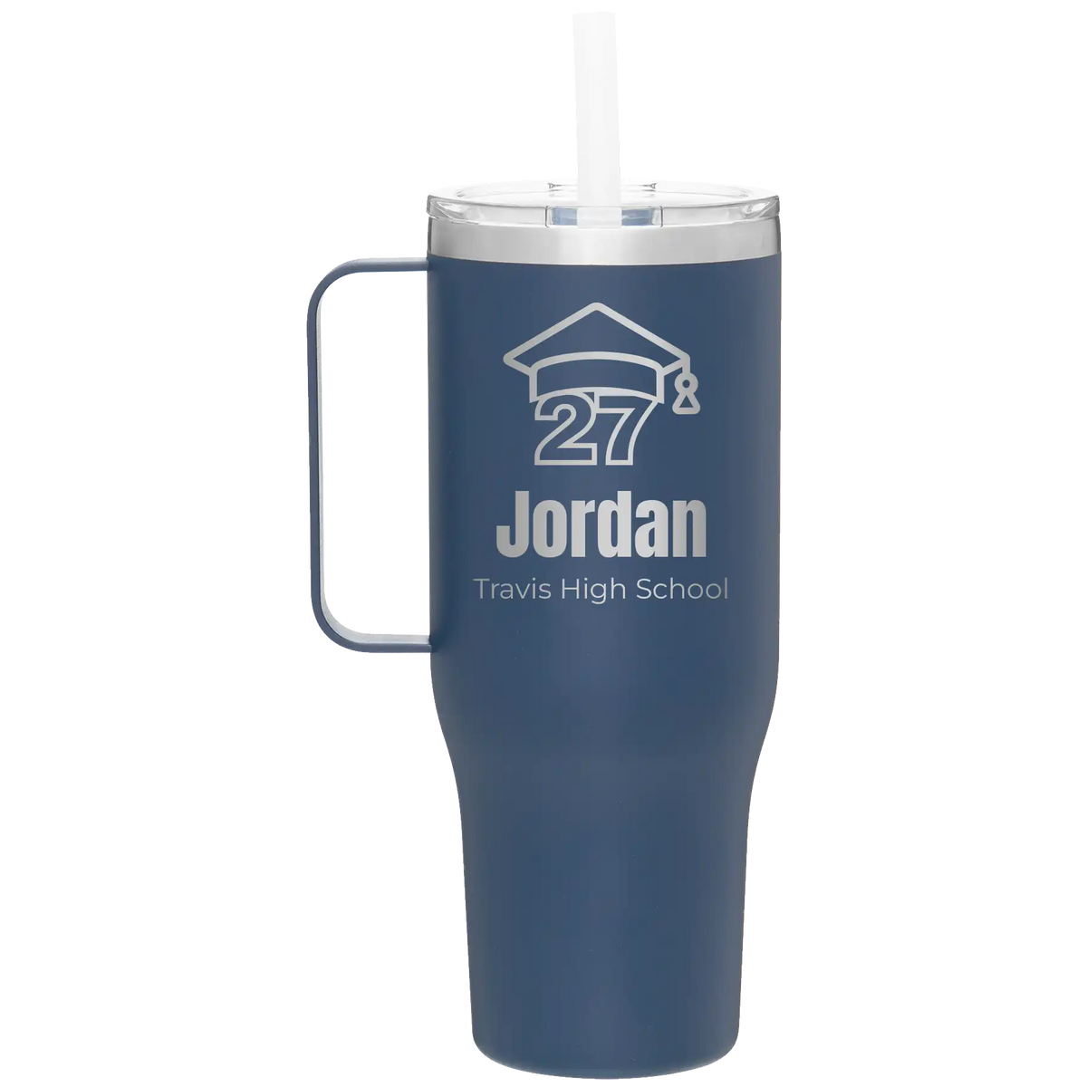 Personalized constellation 40 oz vacuum insulated tumbler mug with 'Year 2027' design