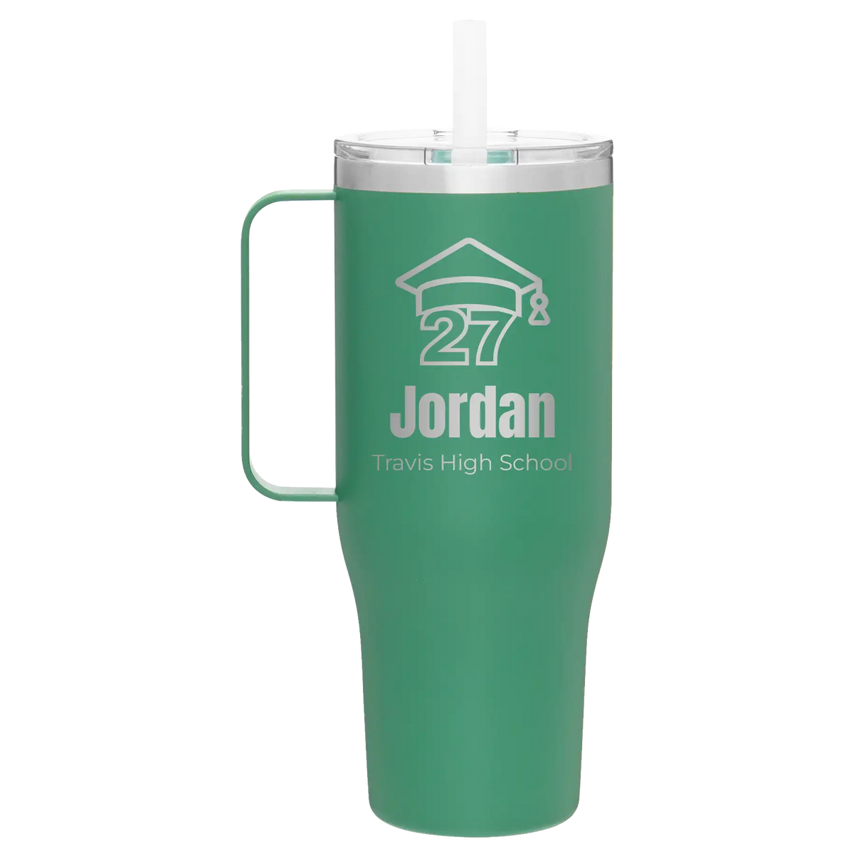 Personalized forage 40 oz vacuum insulated tumbler mug with 'Year 2027' design