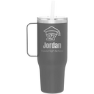 Personalized slate 40 oz vacuum insulated tumbler mug with 'Year 2027' design
