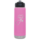 Laser etched light purple 20 oz vacuum insulated water bottle with 'Nurse Life' design