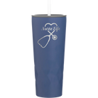 Laser etched constellation 20 oz vacuum insulated tumbler with 'Nurse Life' design