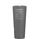 Laser etched slate 20 oz vacuum insulated tumbler with 'Grandma Nutrition' design