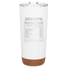 Laser etched white 20 oz vacuum insulated tumbler with 'Grandpa Nutrition' design