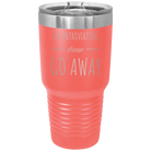 Laser etched coral 30 oz vacuum insulated tumbler with 'Introverting' design