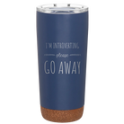 Laser etched constellation 20 oz vacuum insulated tumbler with 'Introverting' design
