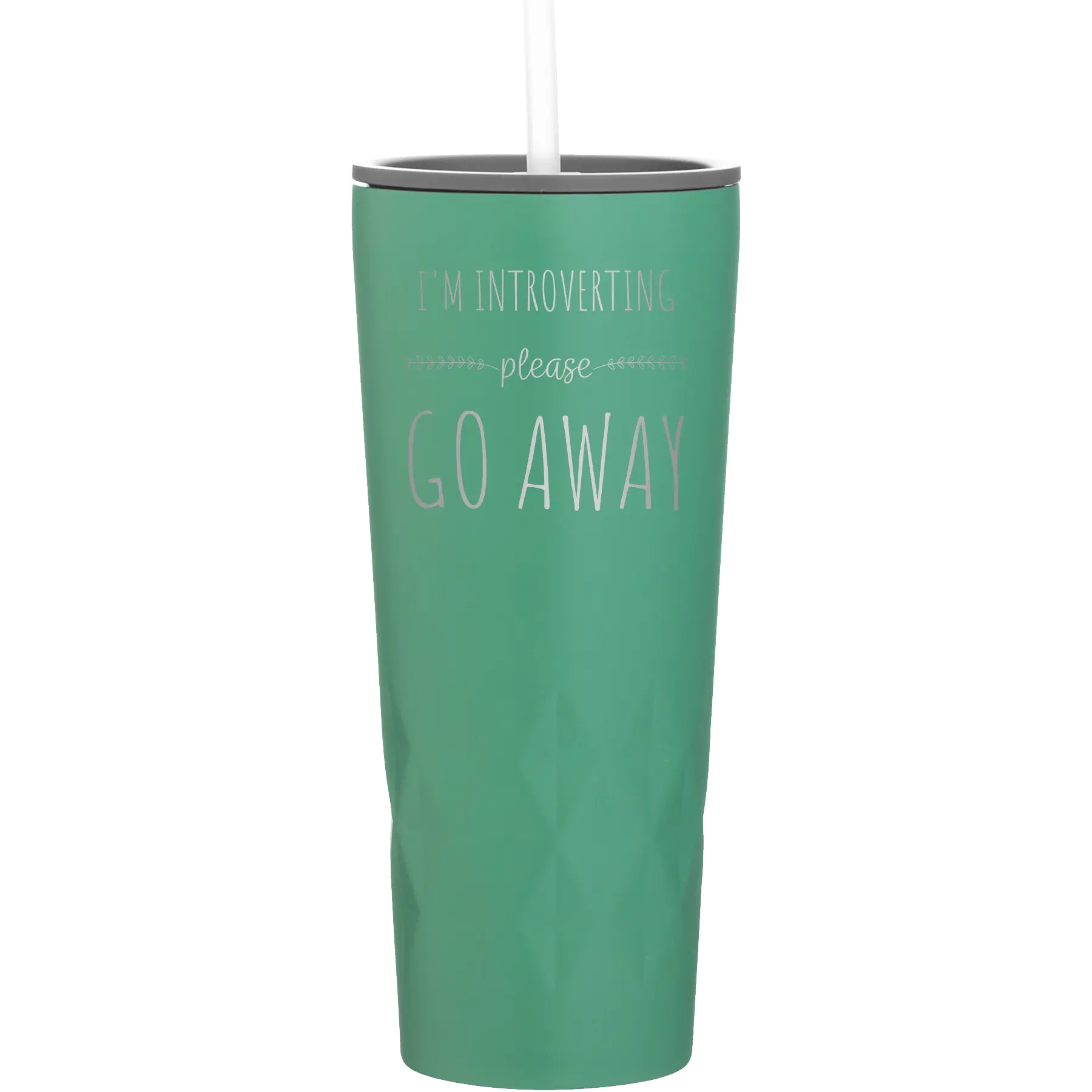 Laser etched forage 20 oz vacuum insulated tumbler with 'Introverting' design