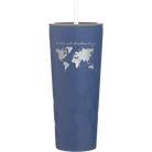 Laser etched constellation 20 oz vacuum insulated tumbler with 'Let the next adventure begin' design