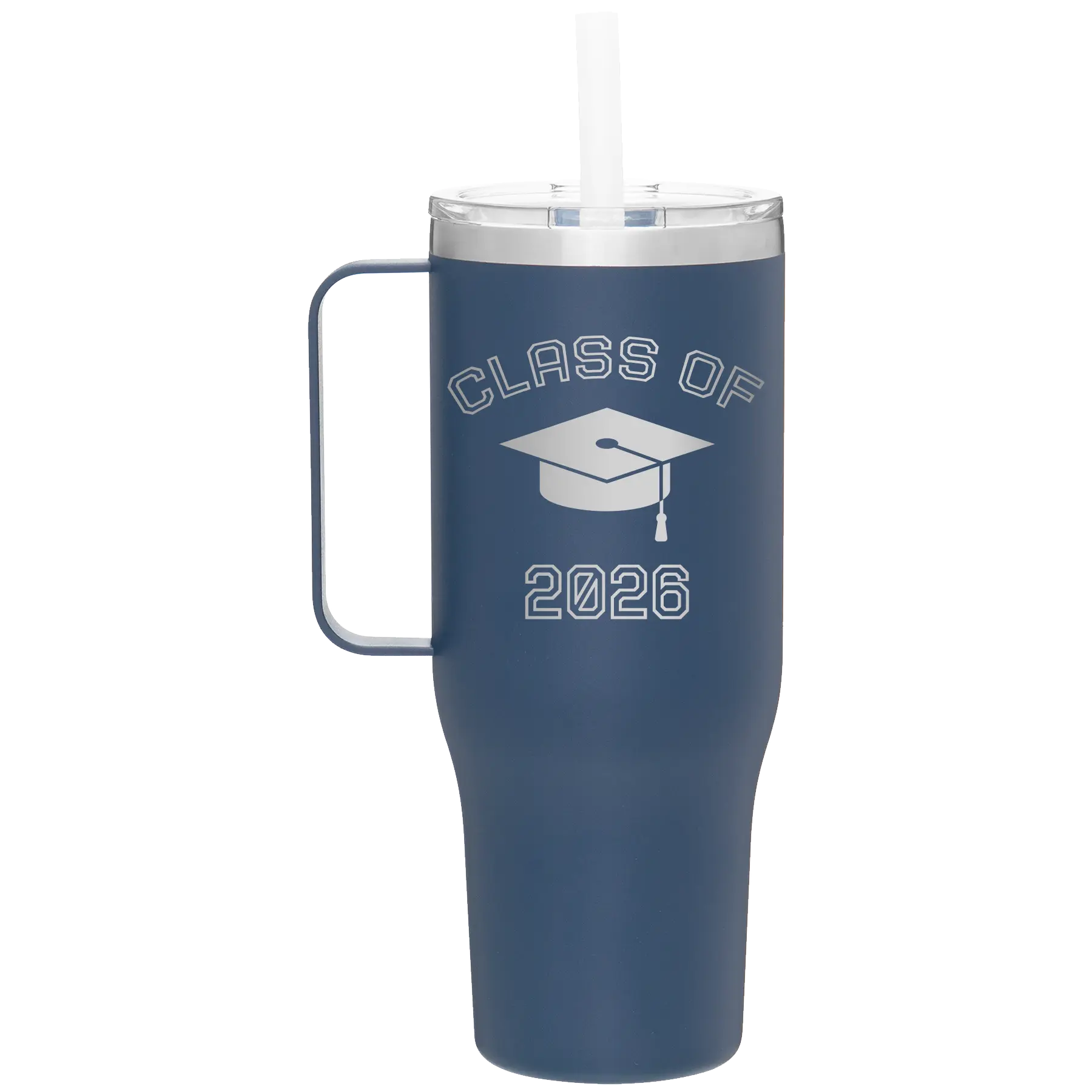 Personalized constellation 40 oz vacuum insulated tumbler mug with 'Class of with Cap' design