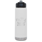 Personalized white 20 oz vacuum insulated water bottle with 'Class of' design