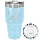 Personalized light blue 30 oz vacuum insulated tumbler with 'Class of' design