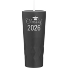 Personalized black 20 oz vacuum insulated tumbler with 'Class of' design