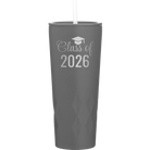 Personalized slate 20 oz vacuum insulated tumbler with 'Class of' design