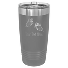 Personalized dark gray 20 oz vacuum insulated tumbler with 'Butterflies' design