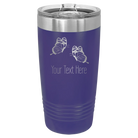 Personalized purple 20 oz vacuum insulated tumbler with 'Butterflies' design