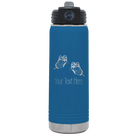 Personalized royal blue 20 oz vacuum insulated water bottle with 'Butterflies' design