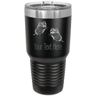 Personalized black 30 oz vacuum insulated tumbler with 'Butterflies' design