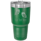 Personalized green 30 oz vacuum insulated tumbler with 'Butterflies' design