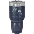 Personalized navy 30 oz vacuum insulated tumbler with 'Butterflies' design