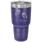 Personalized purple 30 oz vacuum insulated tumbler with 'Butterflies' design
