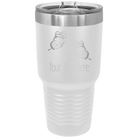Personalized white 30 oz vacuum insulated tumbler with 'Butterflies' design
