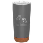 Personalized storm gray 20 oz vacuum insulated tumbler with 'Butterflies' design