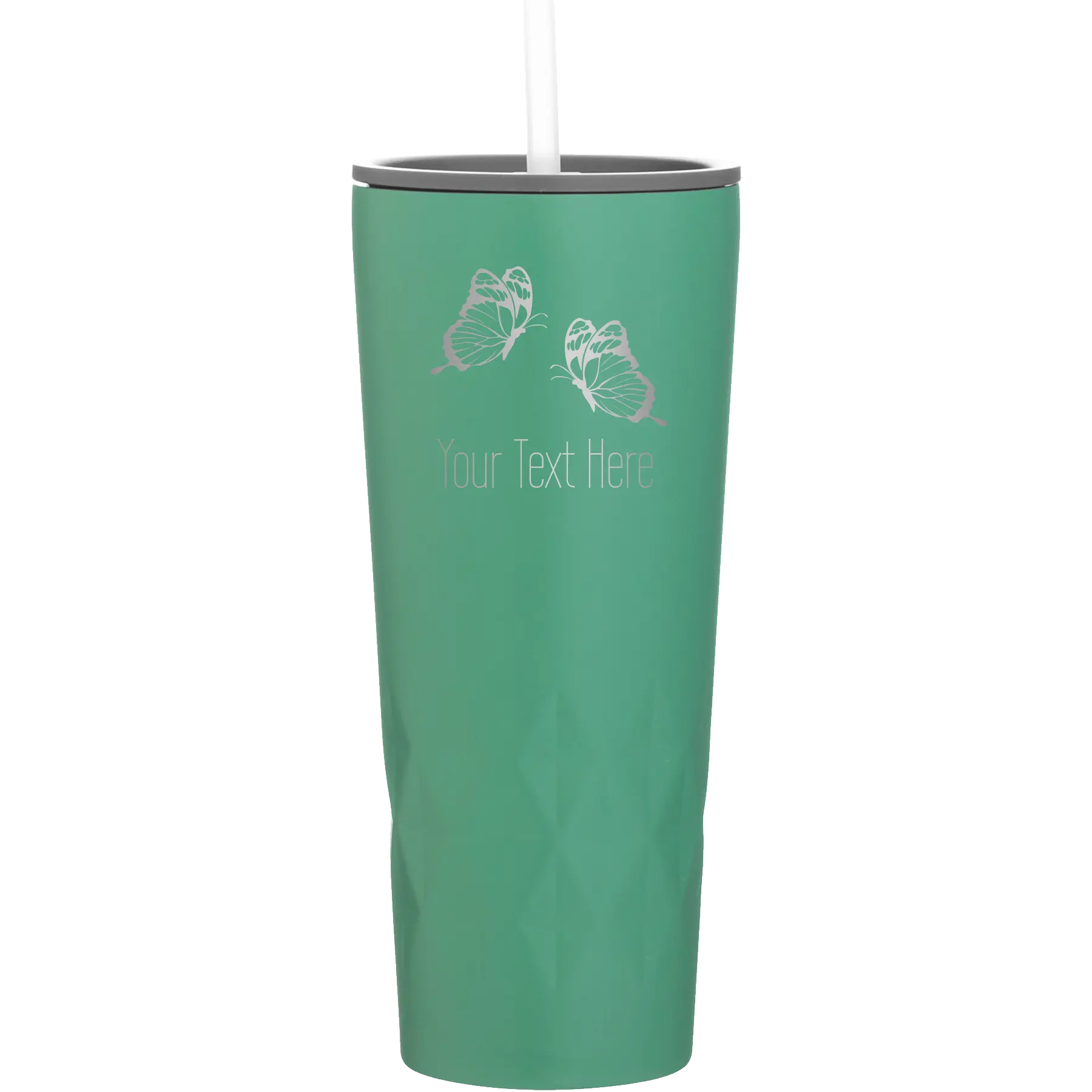Personalized forage 20 oz vacuum insulated tumbler with 'Butterflies' design