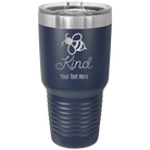 Personalized navy 30 oz vacuum insulated tumbler with 'Bee Kind' design