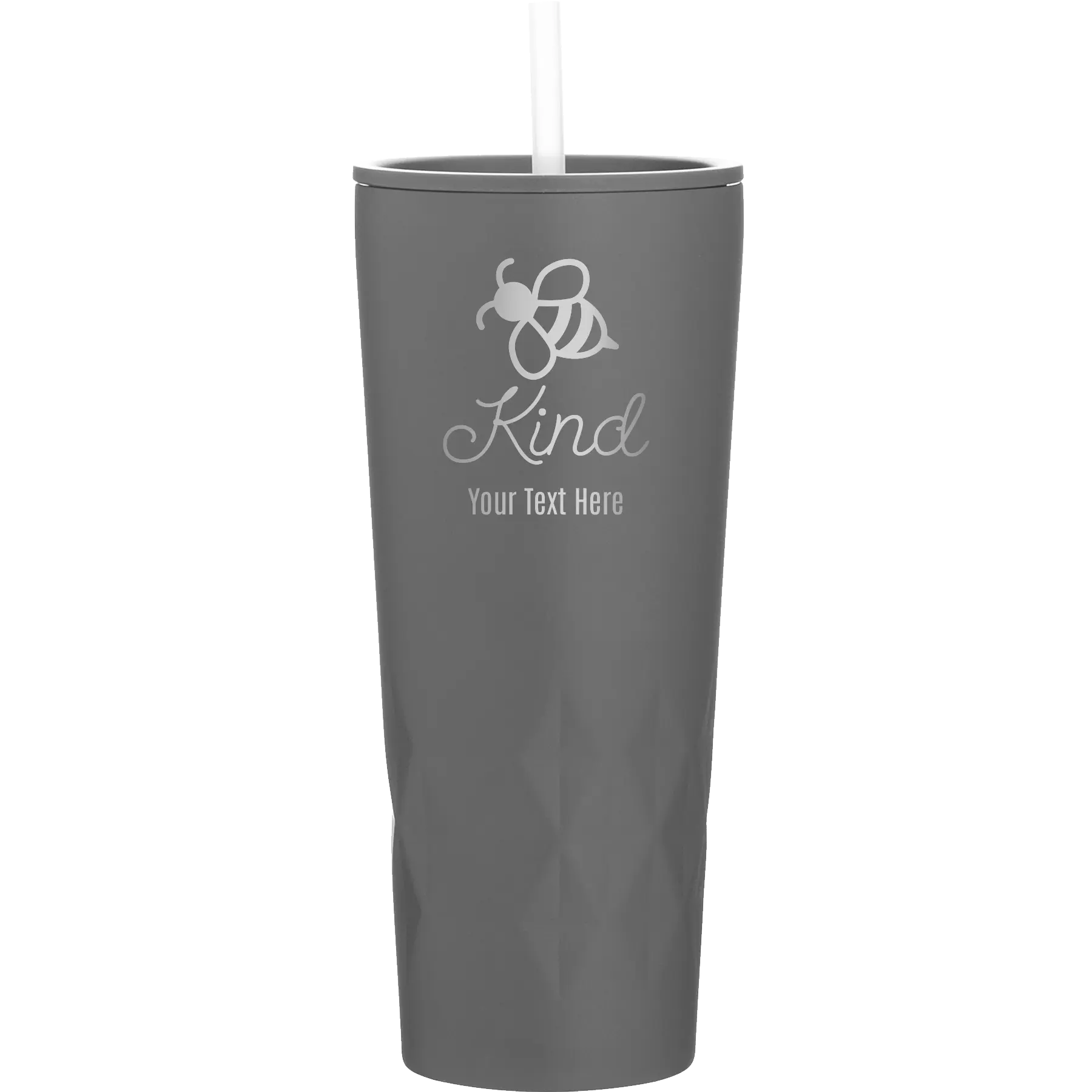Personalized slate 20 oz vacuum insulated tumbler with 'Bee Kind' design