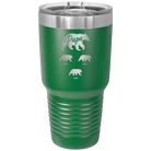 Personalized green 30 oz vacuum insulated tumbler with 'Papa Bear 3 baby bears' design