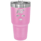 Personalized light purple 30 oz vacuum insulated tumbler with 'Papa Bear 3 baby bears' design