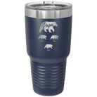 Personalized navy 30 oz vacuum insulated tumbler with 'Papa Bear 3 baby bears' design