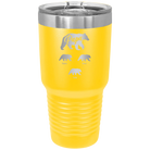 Personalized yellow 30 oz vacuum insulated tumbler with 'Papa Bear 3 baby bears' design