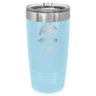 Personalized light blue 20 oz vacuum insulated tumbler with 'Mama Bear 3 baby bears' design