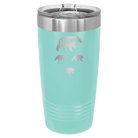 Personalized teal 20 oz vacuum insulated tumbler with 'Mama Bear 3 baby bears' design