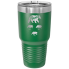 Personalized green 30 oz vacuum insulated tumbler with 'Mama Bear 3 baby bears' design