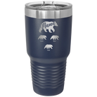 Personalized navy 30 oz vacuum insulated tumbler with 'Mama Bear 3 baby bears' design