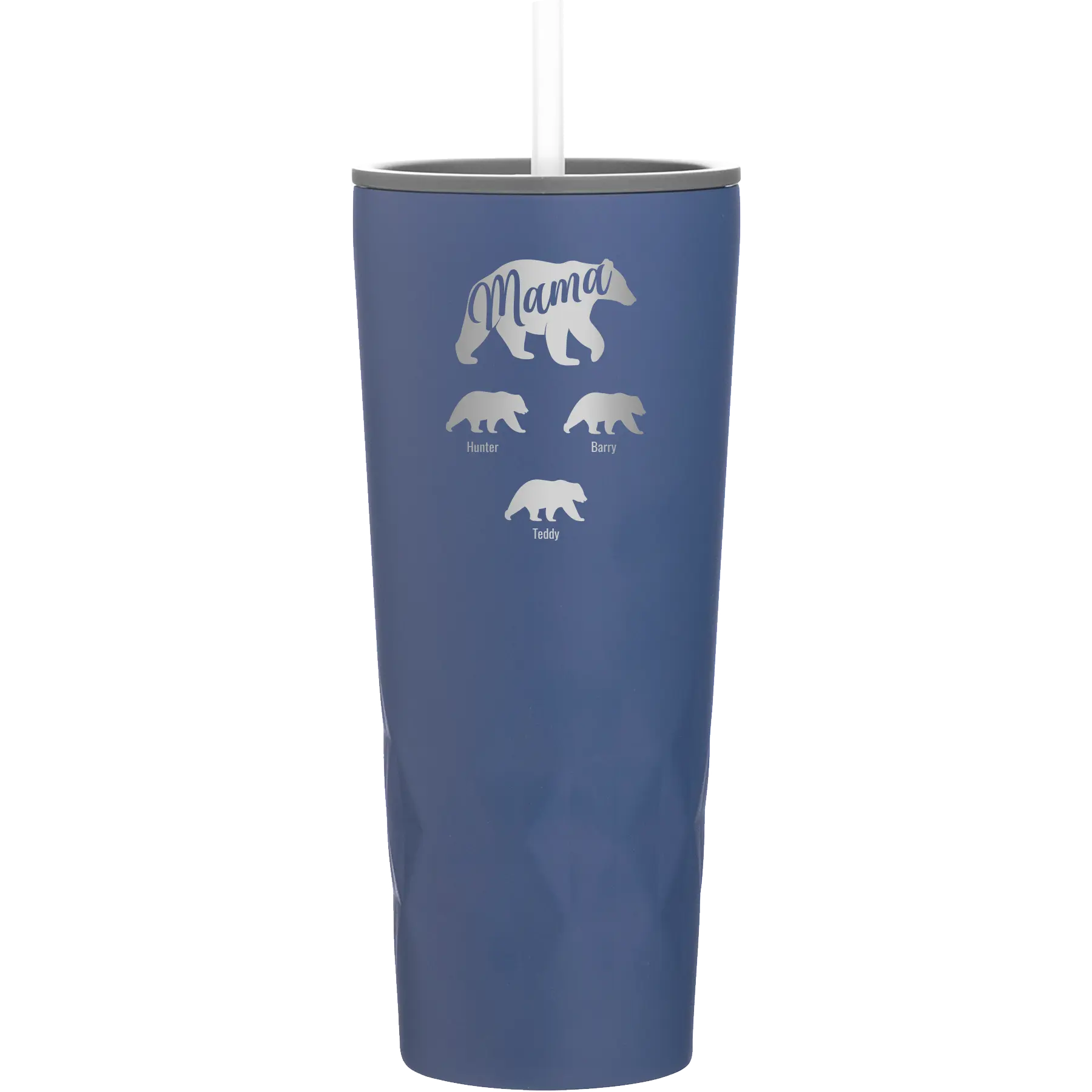 Personalized constellation 20 oz vacuum insulated tumbler with 'Mama Bear 3 baby bears' design