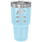 Personalized light blue 30 oz vacuum insulated tumbler with 'Papa Bear 4 baby bears' design