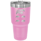 Personalized light purple 30 oz vacuum insulated tumbler with 'Papa Bear 4 baby bears' design