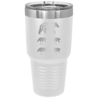 Personalized white 30 oz vacuum insulated tumbler with 'Papa Bear 4 baby bears' design
