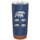 Personalized constellation 20 oz vacuum insulated tumbler with 'Papa Bear 4 baby bears' design