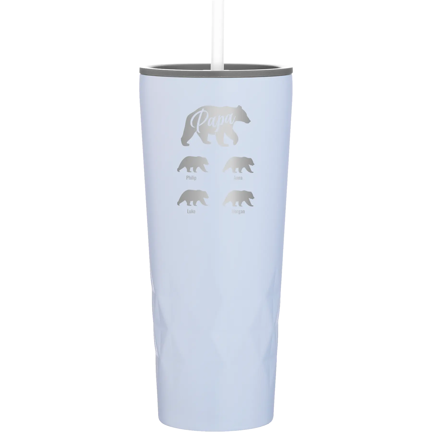 Personalized landfall 20 oz vacuum insulated tumbler with 'Papa Bear 4 baby bears' design