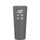 Personalized slate 20 oz vacuum insulated tumbler with 'Papa Bear 4 baby bears' design