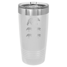 Personalized white 20 oz vacuum insulated tumbler with 'Mama Bear 4 baby bears' design