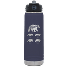Personalized navy 20 oz vacuum insulated water bottle with 'Mama Bear 4 baby bears' design